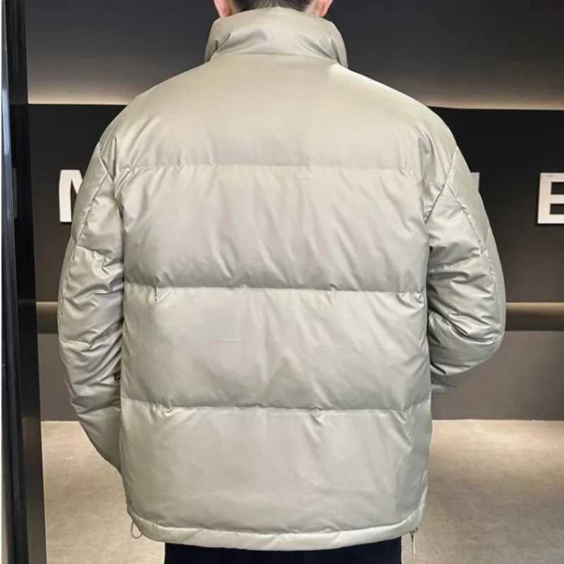 High-End Men Stand Collar Down Jacket Winter New Male Thicken Warm Pure Color Large Size Coat Fashion Casual Versatile Outerwear LX241009
