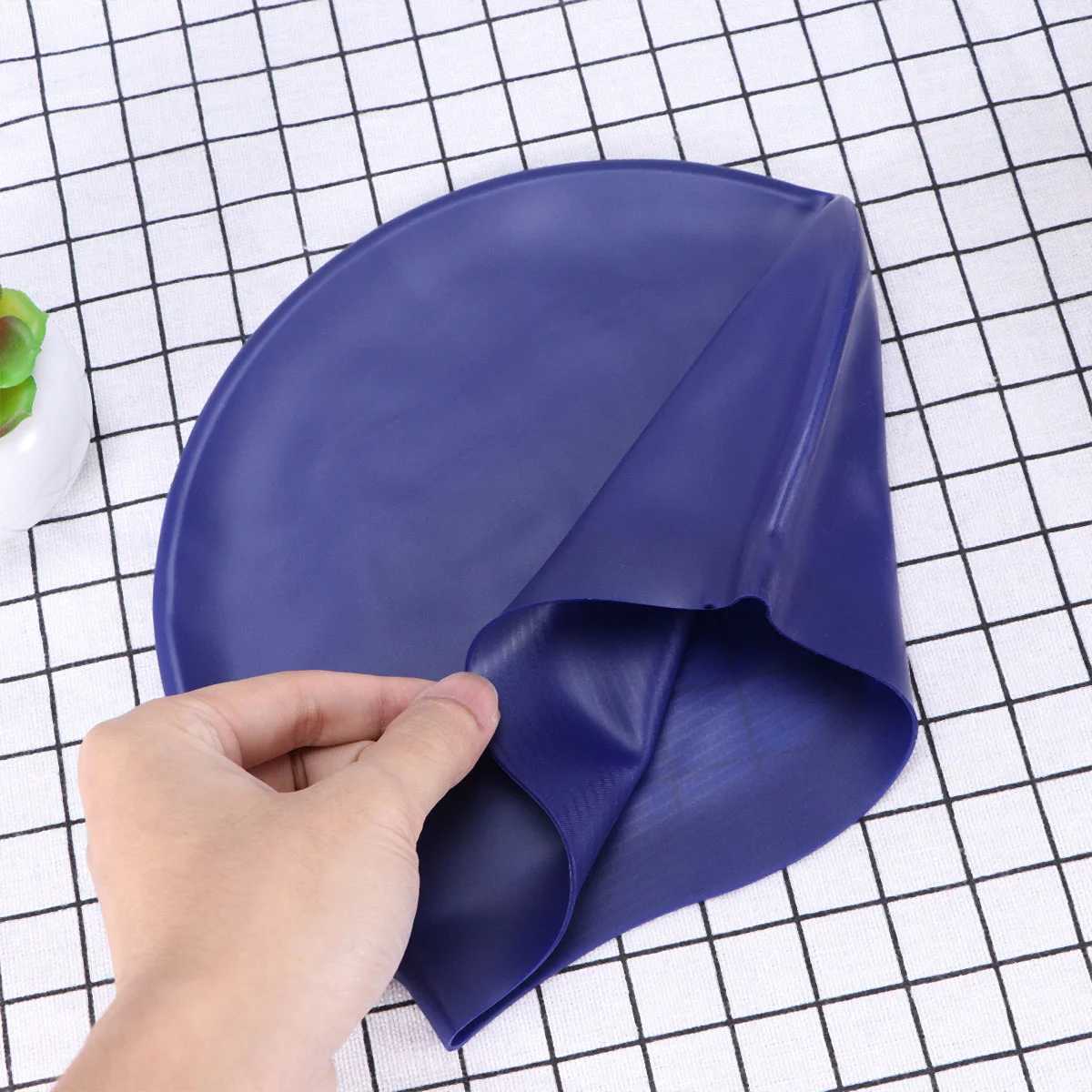 Mens swimming cap womens adult bandage silicone cap waterproof rubber accessories sports elastic billiards CL241009