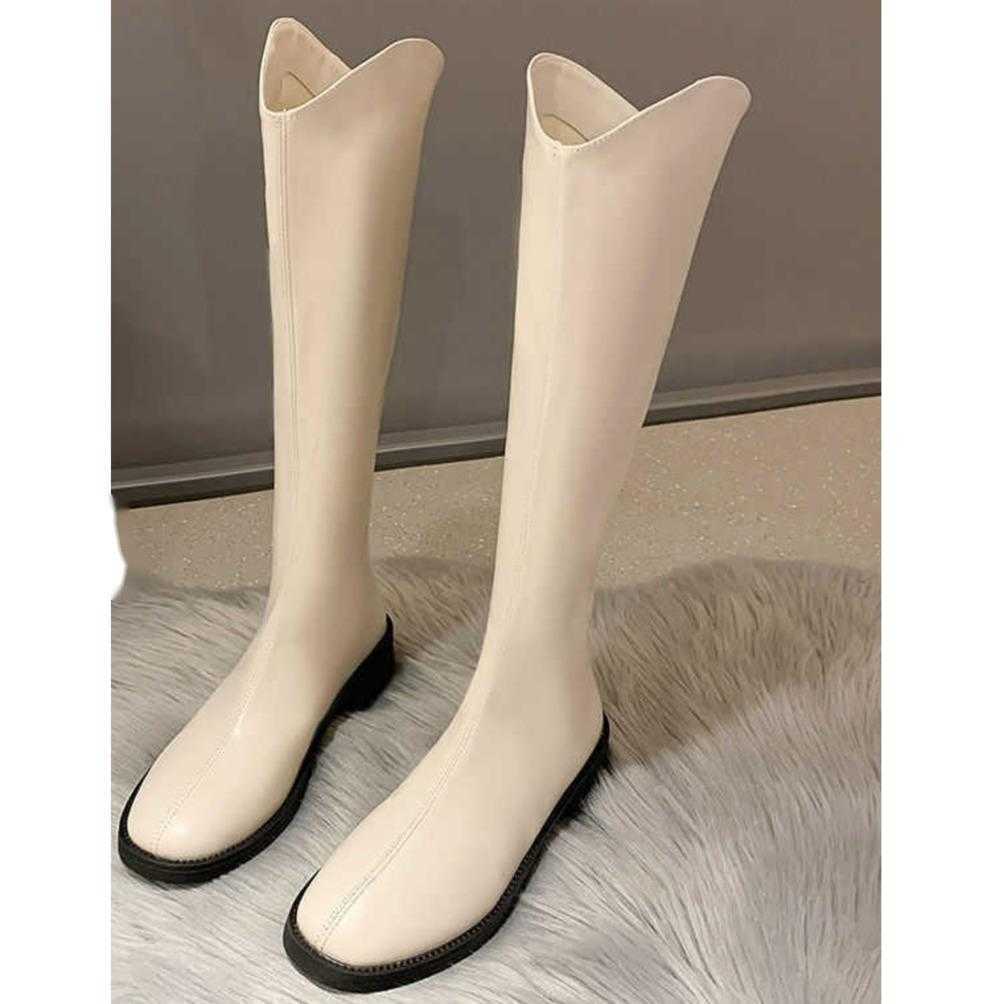 Long Fashion Boots Western Cowboy Boots Martin Boots Womens Knee High Boots Autumn Winter New Style Mouth Knight Boots Slim And Tall Boots 240826
