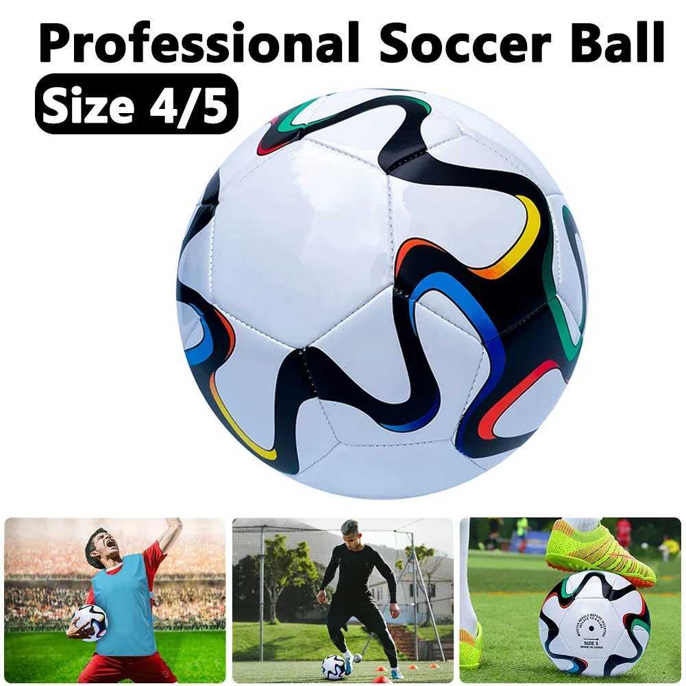 Profit Soccer Ball Size 4/5 Wear resistant Sewing Machine Football PU Sports Football Anti slip Indoor and Outdoor MatchesW241008
