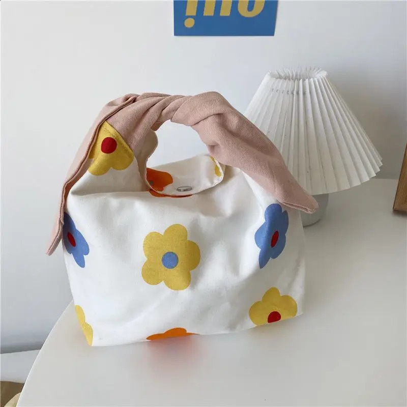 Bento Bag for Work Portable Rabbit Ear Lunch Box Female INS Zebra Student Fashionable Food Girls Canvas 240925