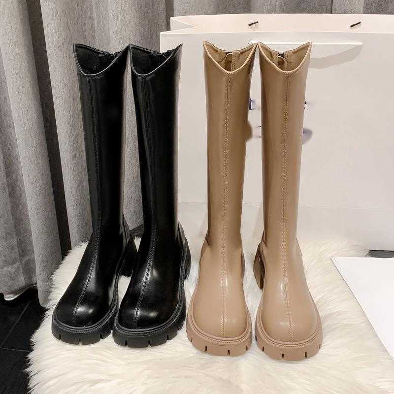 Womens Martin Boots Thick Soled Long Boots For Autumn Winter Fashion Boots Sponge Cake High Knight Boots 240826