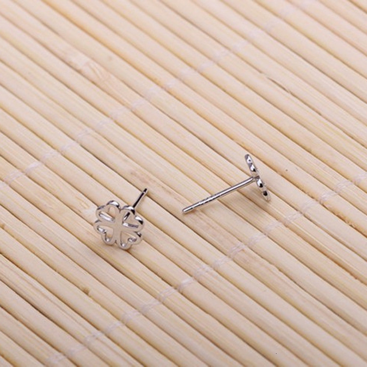 Needle Lucky Su Sier Hollow Love Clover Earnail