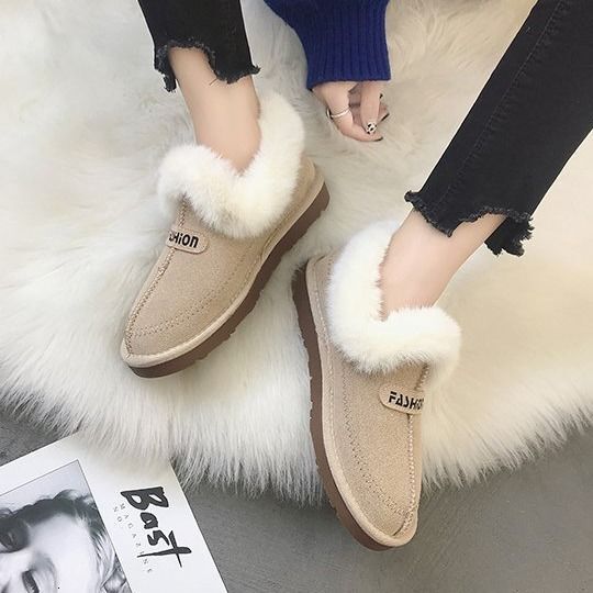 2024 New Designer Winter Australian Cotton Shoes Integrated Fur Leather Thickened Warm Home Anti slip Snow Boots