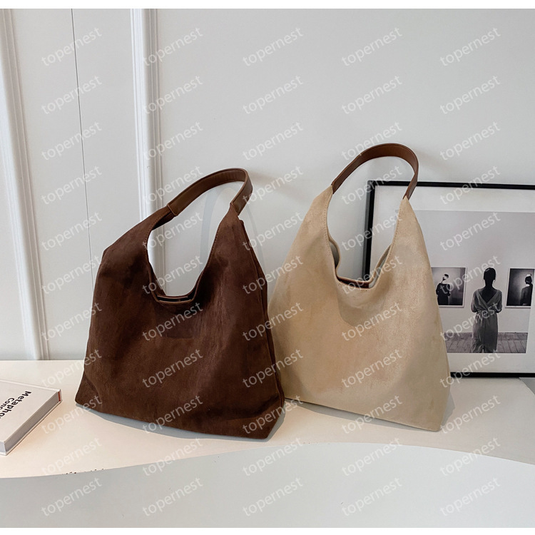 Suede Tote Bags for Women 2024 - Casual Vintage Handbags, Large Shoulder Bag