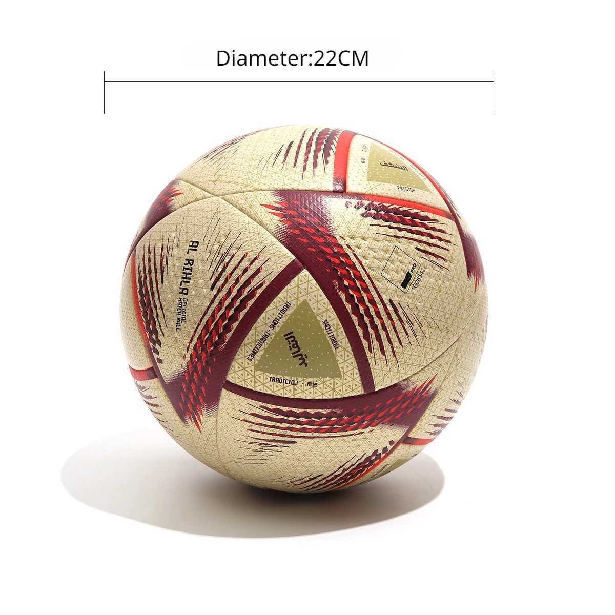 Profit Soccer Ball Size 5 Gold PU Material Wear resistant Match Training Ball Indoor/Outdoor Match FootballW241008