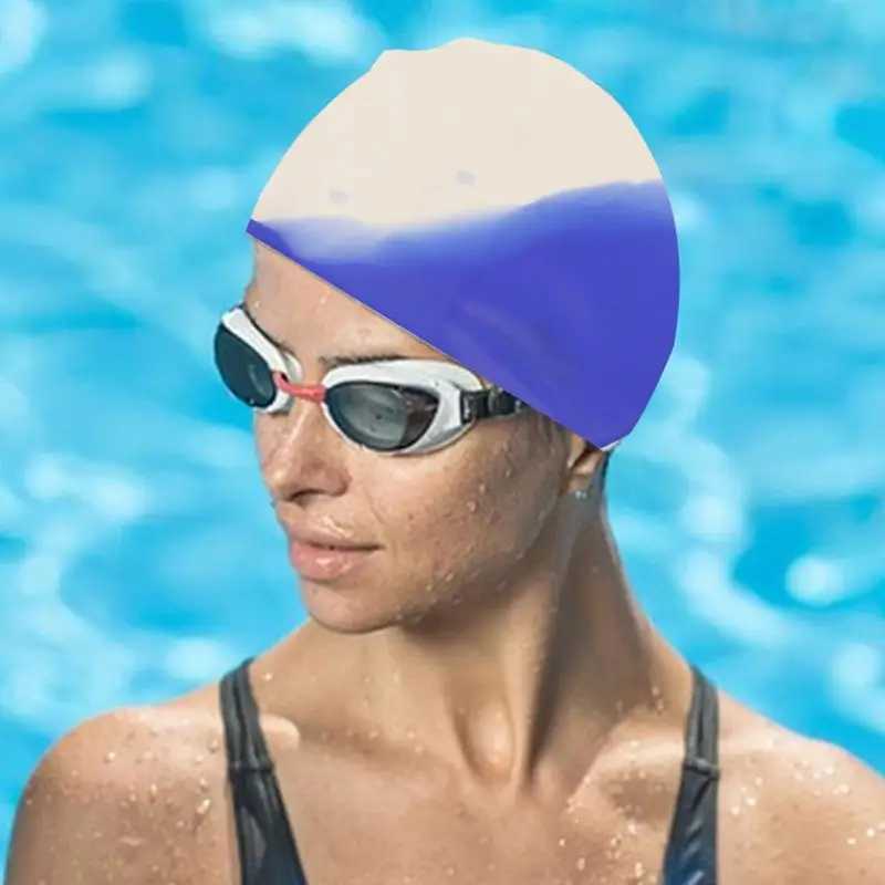 Waterproof silicone swimming cap training swimming cap summer childrens hair care comfortable shower cap CL241009