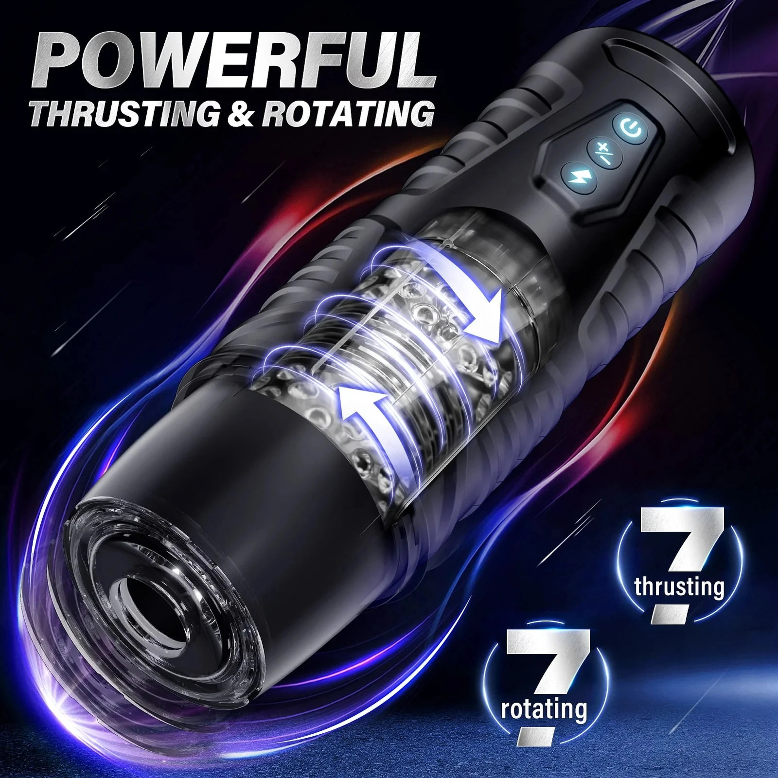 Hannibal Automatic Male Masturbators 7 Thrusting Rotating Suction Cup for Penis Stimulation Adult Toys Men 240914
