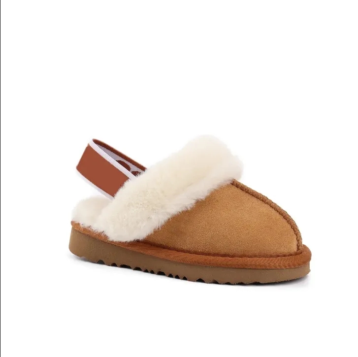 Kids Toddler Clogs Funkette Slippers Baby children Classic Ultra Mini Baby Clogs Soft Sheepskin Shearling in Goldenstar Style z250513