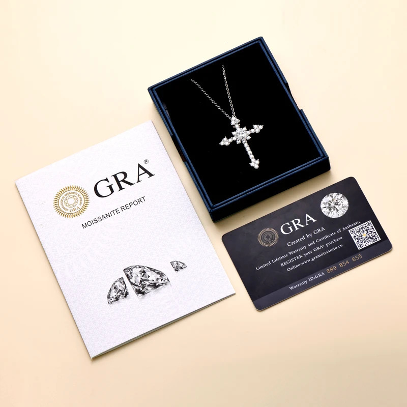 Anziw 50mm65mm cross pendant necklace in white gold silver 925 suitable for Christian women and mens certified jewelry gifts 240912