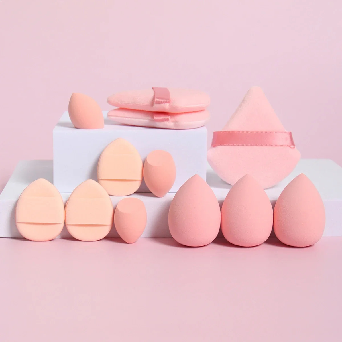 12 Piece Makeup Sponge Blender Beauty Egg Soft Makeup Puff Basic Sponge Powder Puff Female Makeup Accessories Beauty Tools 241008