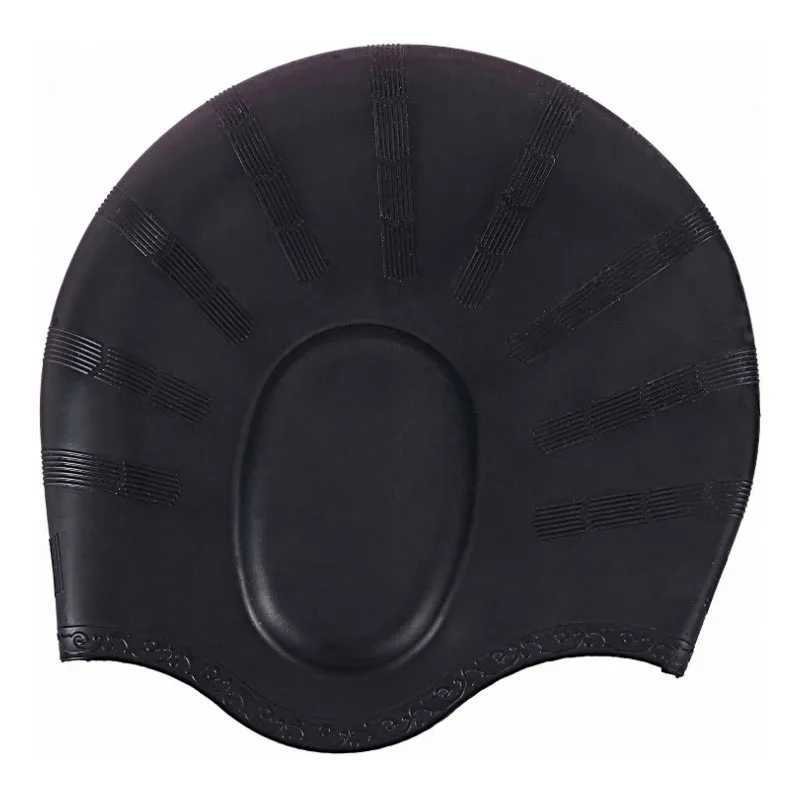 Adult swimming cap silicone earmuffs diving cap mens large swimming cap womens swimming equipment wholesale CL241009