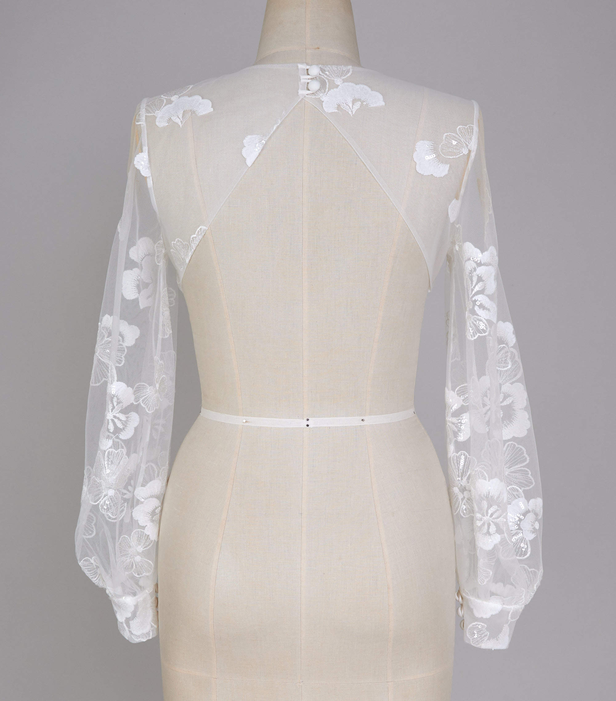 Elegant Appliques Jacket Lace Long Sleeve Bride Wraps Jackets For Strapless Bridal Dress Wedding Accessories Custom Made