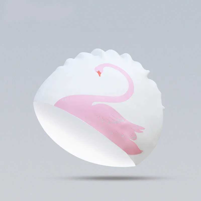 Swimming cap silicone womens waterproof Plus size color adult long hair sports high elasticity womens swimming cap CL241009