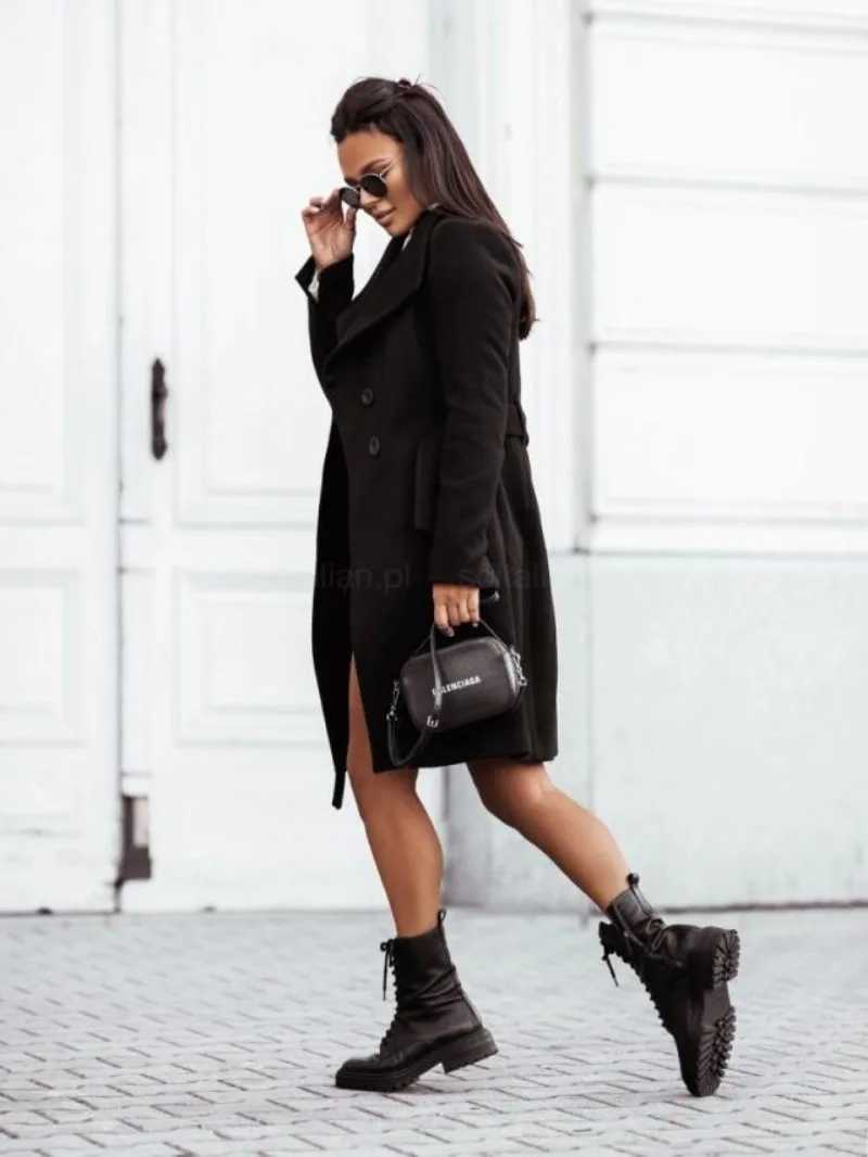 Womens Clothing Autumn and Winter New Fashion Commuter Solid Color Double-breasted Woolen JacketX241009