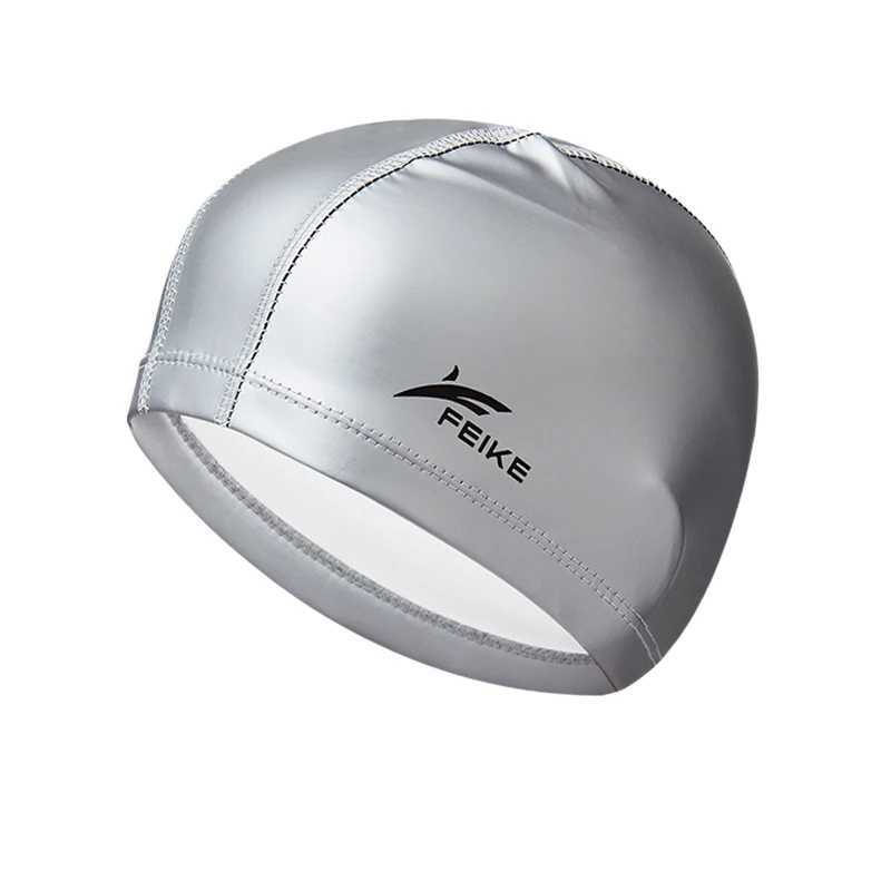New Summer Swimming Hats for Men and Women Elastic Waterproof PU Fabric for Ear Protection Long Hair Sports Swimming Pool Hats CL241009