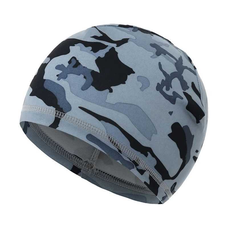 Summer swimming cap plus size adult earmuffs long hair cover outdoor sports shower cap brushless turbo beach cap camouflage CL241009