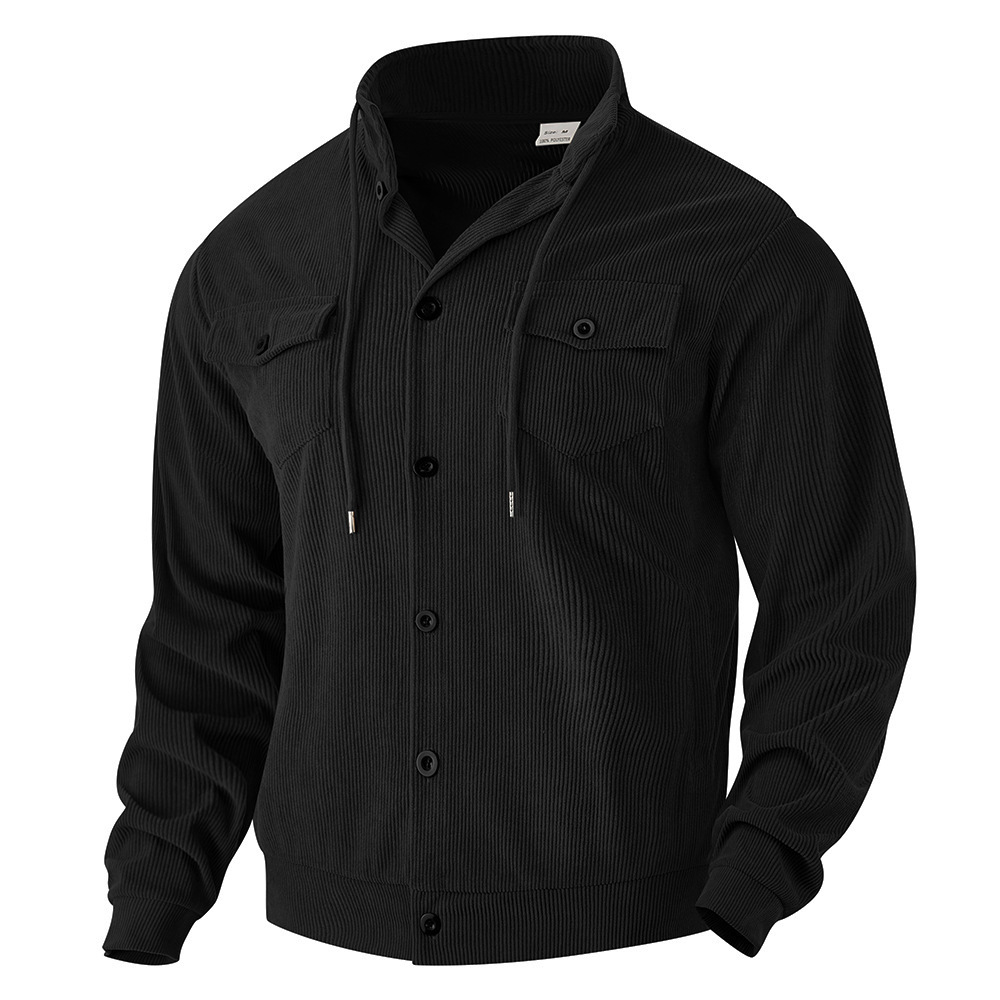 jacket Autumn winter hoodies Sweatshirts stand collar European new vintage multi-pocket coat autumn men high quality blank oversized streetwear pullov