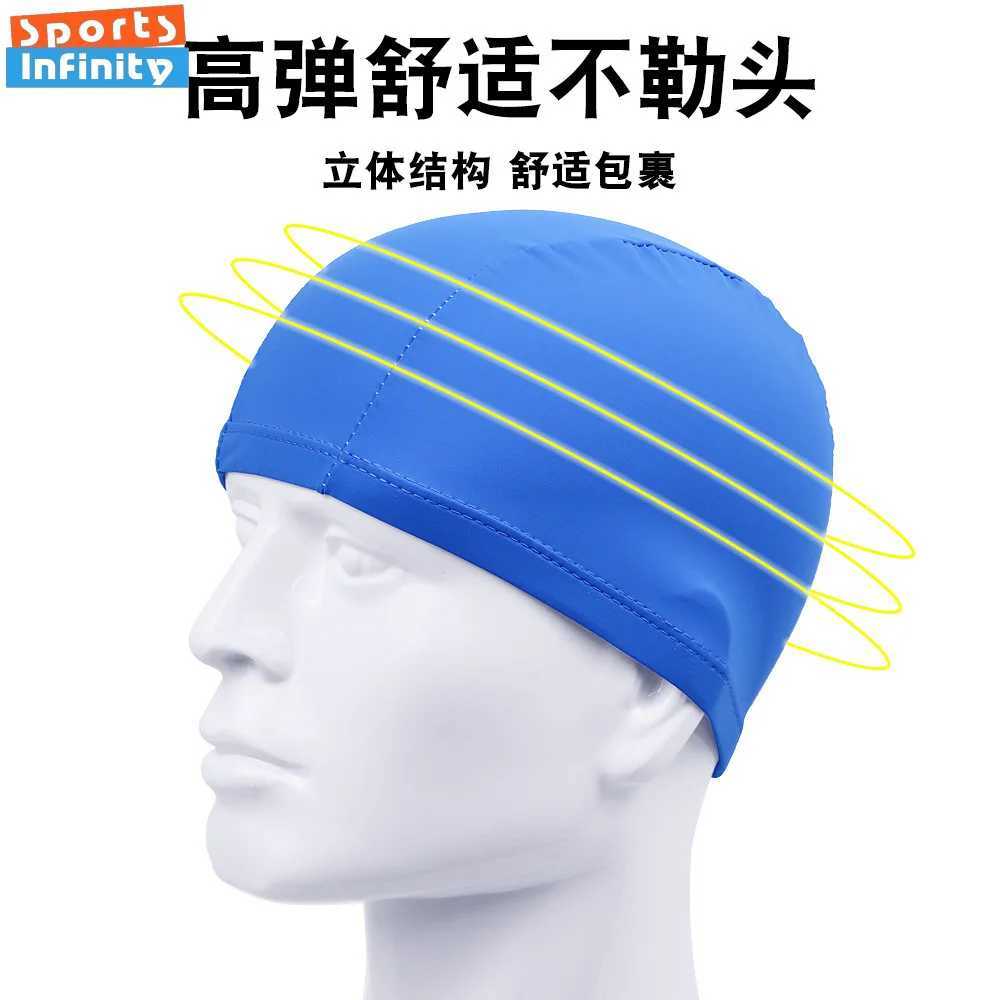 1 piece of comfortable and breathable swimming cap womens flower printed solid swimming cap childrens and adult universal swimming cap wholesale CL241