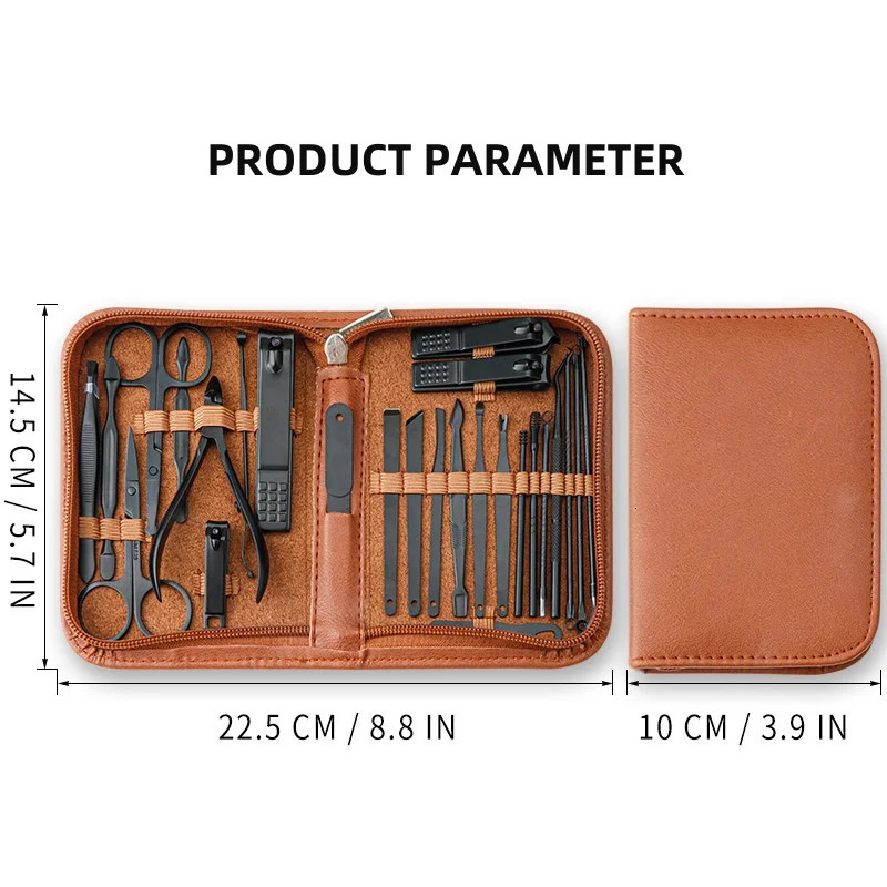 Ergonomic kit high-quality nail files scissors ergonomic kit convenient to use learn travel 26 pieces 240927