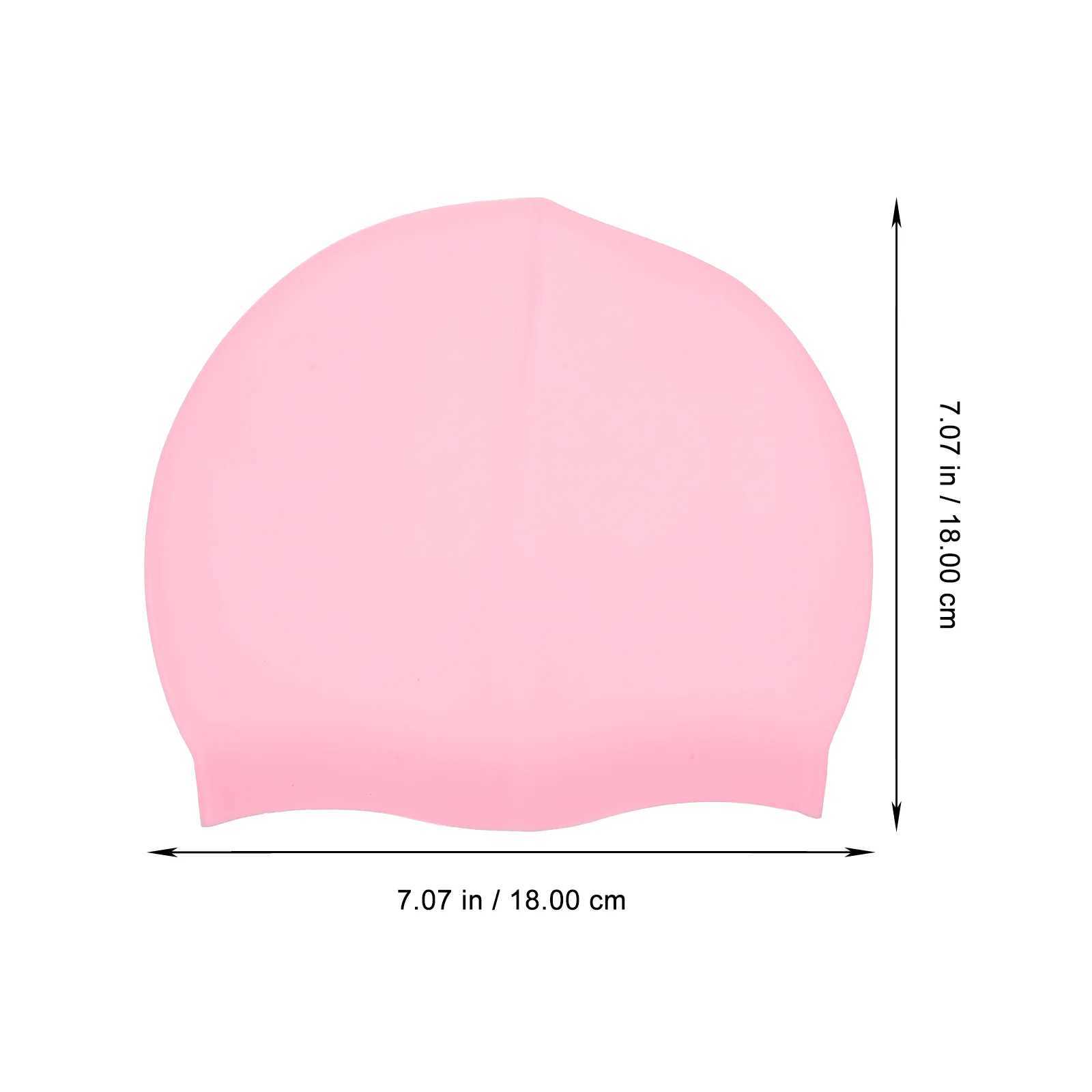 Pu Swimming Hat Bathing Adult Large Women Outdoor Silicone Hat Pink Men CL241009