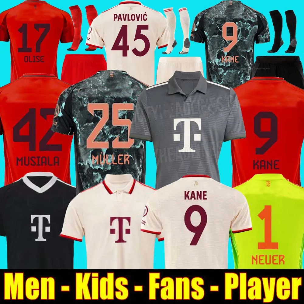 24 25 soccer jersey SANE 2024 football shirt GNABRY camisa de futebol men kids kits KIMMICH fans player Bayern Oktoberfest Kit Neuer KANE TEL Munich OLISE
