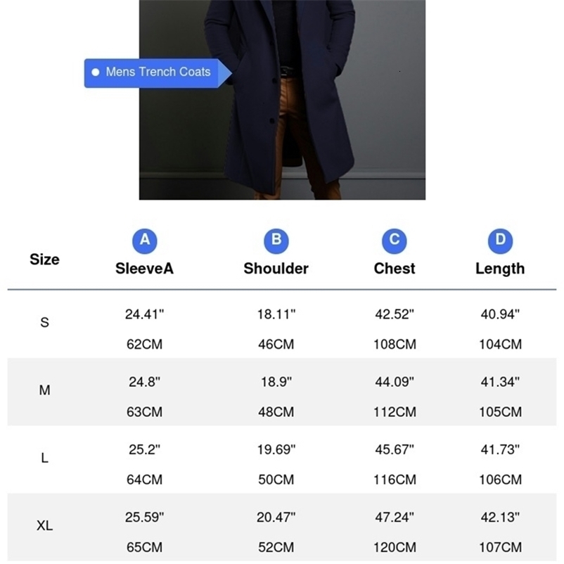 Autumn Winter Mens Trench Coats Male MidLong Warm Wool Jackets Casual Business Comfortable Overcoat Clothing y241008