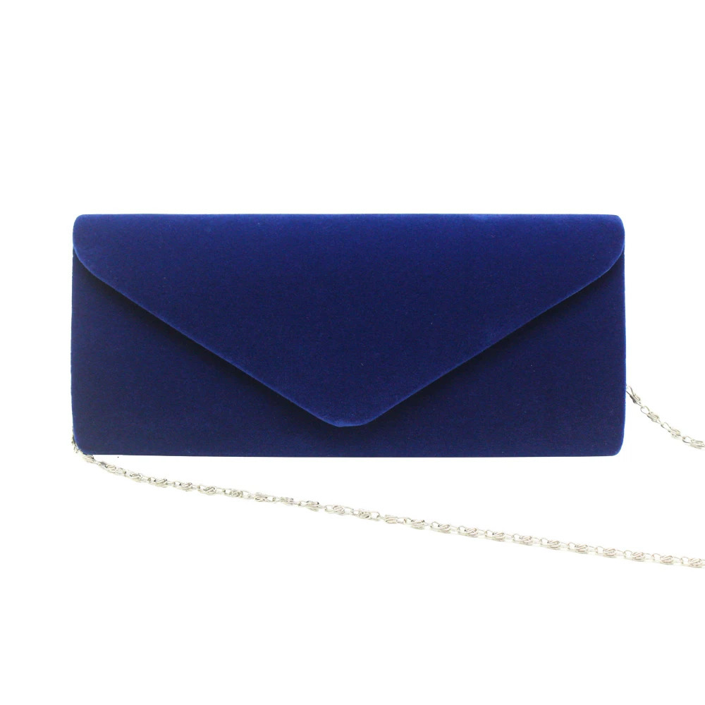 Womens evening bag clutch wallet handbag with detachable chain strap used for weddings cocktails parties velvet solid color 241008