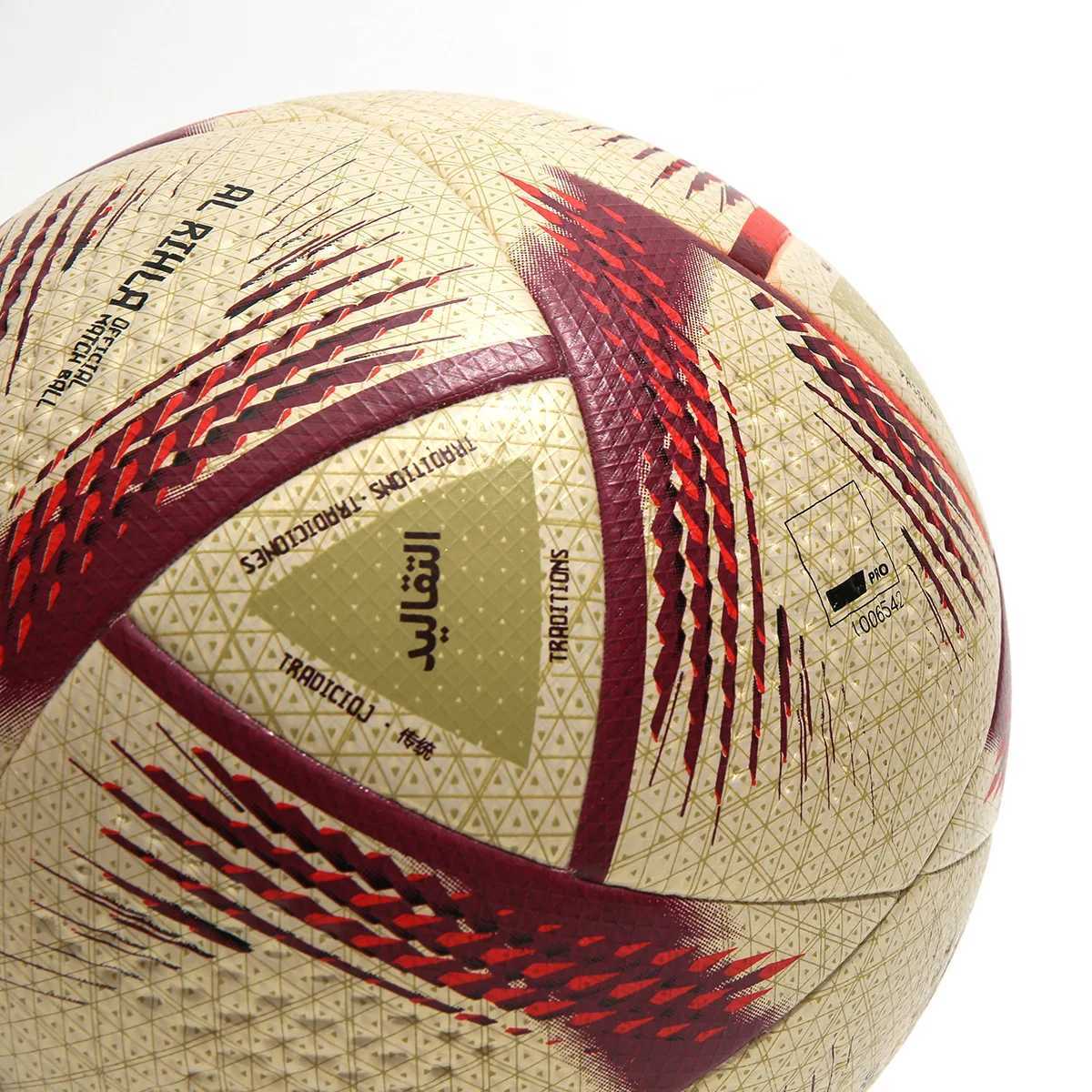 Profit Soccer Ball Size 5 Gold PU Material Wear resistant Match Training Ball Indoor/Outdoor Match FootballW241008
