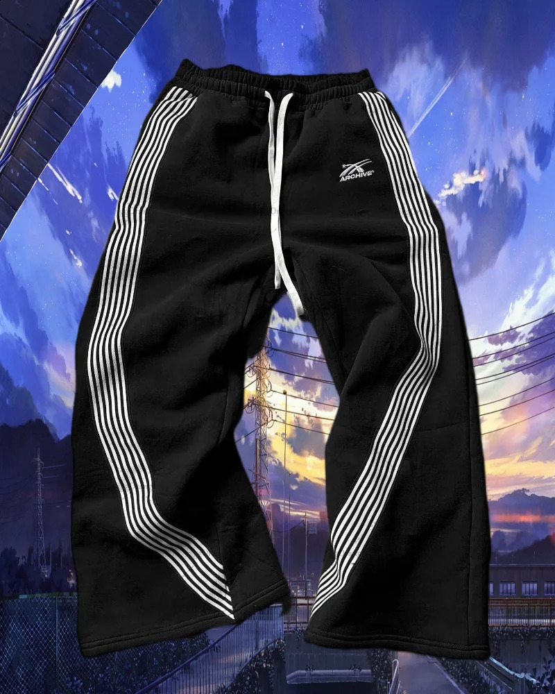 Harajuku Rojo Street Retro Sports Pants Y2K Mens and Womens Summer Casual Jogging Fashion Casual Pants 240930