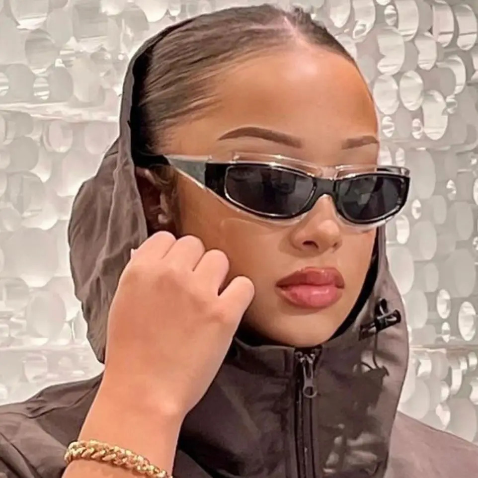 Y2K future sci-fi sunglasses for men and women vintage style 241007