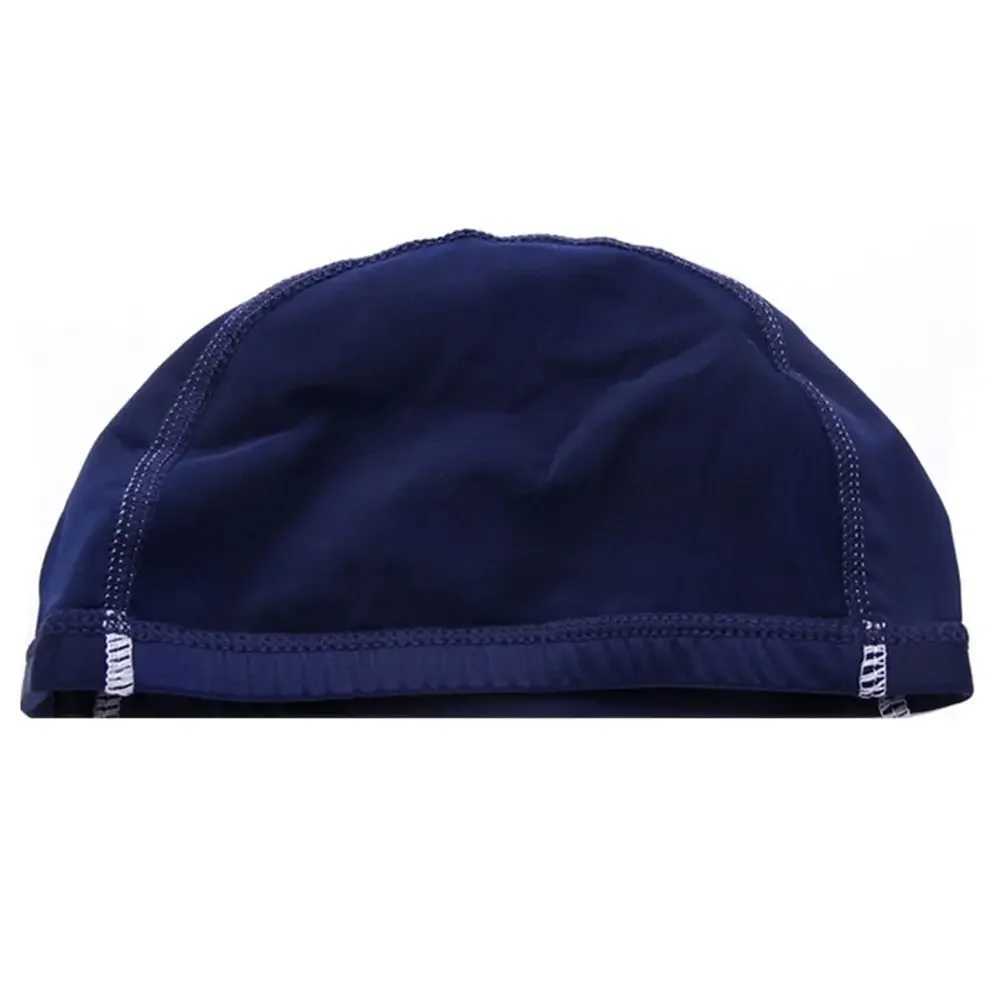 Mens swimming cap womens elastic nylon earmuffs long hair swimming pool cap ultra-thin shower cap CL241009