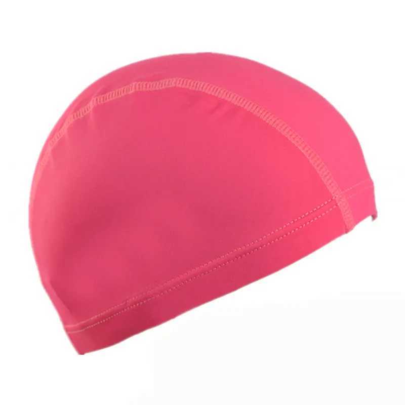 Ultra thin shower cap no size comfortable swimming cap suitable for men and women elastic nylon earmuffs long hair swimming cap CL241010