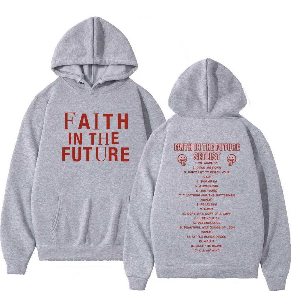 Men's Hoodies Sweatshirts Faith in The Future 2024 Tour Concert Hoodie Men Fashion Hip Hop Hooded Sweatshirts Fans Gift Harajuku Vintage Oversize