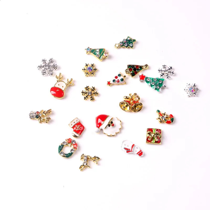 TSZS Metal Christmas Nail Art Decoration Diamond Alloy Decorative Nail Rhinestone Christmas Decoration 241008