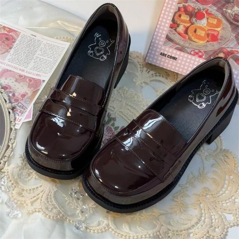 Jingze University 3.0 Trojan JK Uniform Shoes High Heels College Wind Rabbit Ears Small Leather Shoes Autumn Shallow Mouth