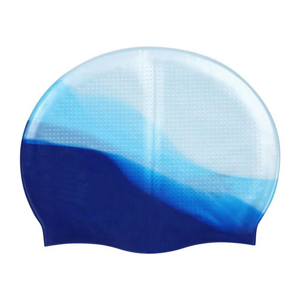 Swimming cap silicone womens waterproof Plus size color adult long hair sports high elasticity adult swimming pool cap CL241009