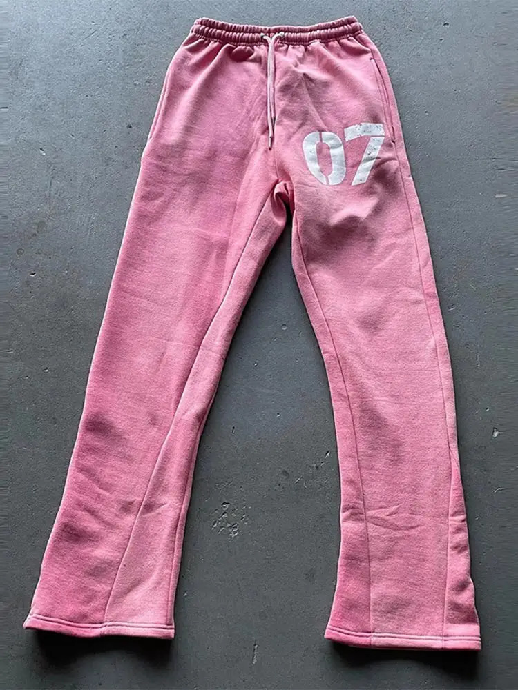 Street printed sportswear mens zipper hooded sweatshirt straight sweatpants 2-piece set hooded jacket Trouser set 241009
