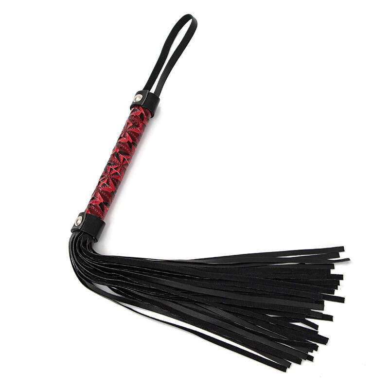 Cross border hot selling SM prop whip PU leather diamond pattern fun leather whip sex training SP torture equipment tassel whip