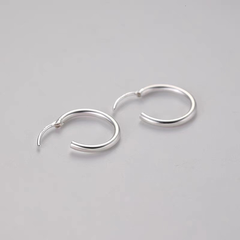 Pure sier needle ring 2024 new style niche high-end light women's earrings
