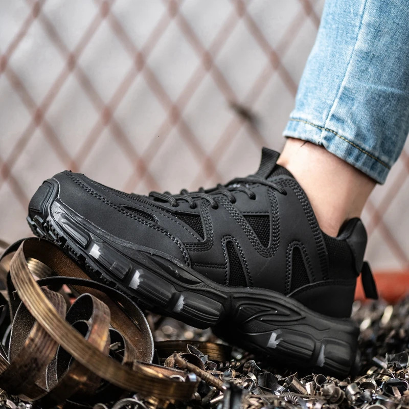 Women Safety Shoes Anti-smash Anti-puncture Work Shoes Breathable Lightweight Work Sneakers Indestructible Women Shoes Boots 241008