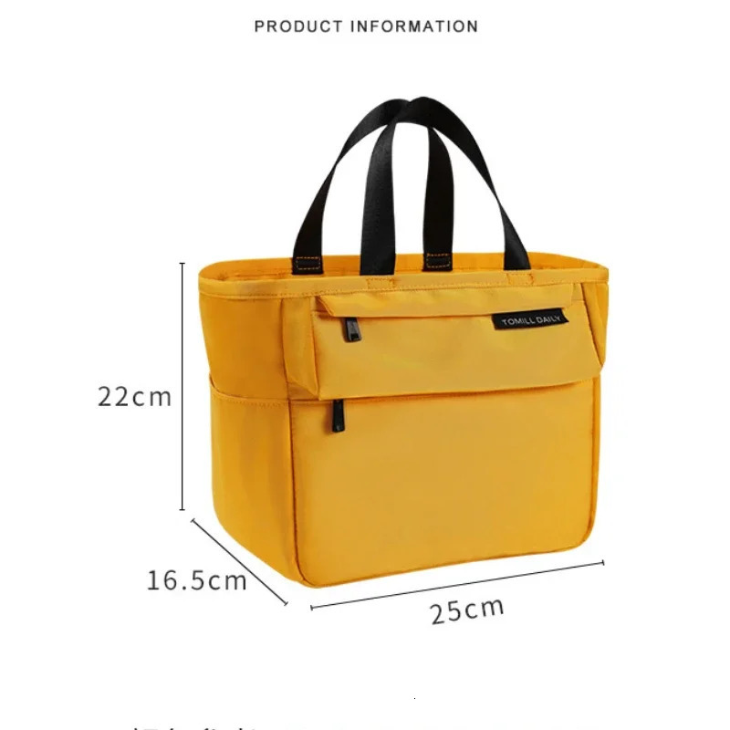 Insulated lunch box bag large capacity food zipper storage bag womens cooler travel picnic handbag 241008
