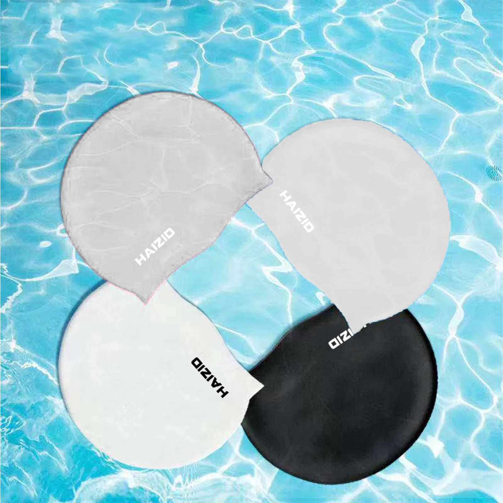 S/M/L Swimming Hat for Women Waterproof Swimming Ear Protection Long Hair for Adults High Elasticity Large Silicone Diving Hat CL241009