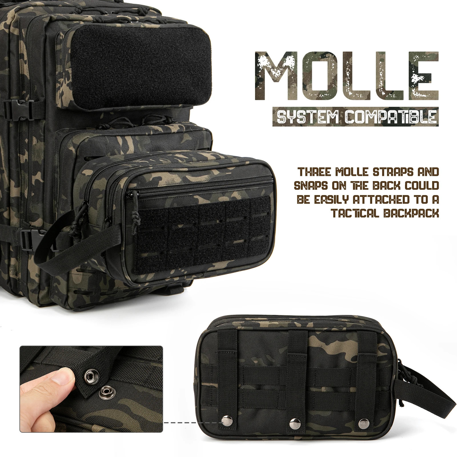 Mens hygiene bag Molle tool bag small Dopp kit mens shaving kit travel shower makeup bag 241008