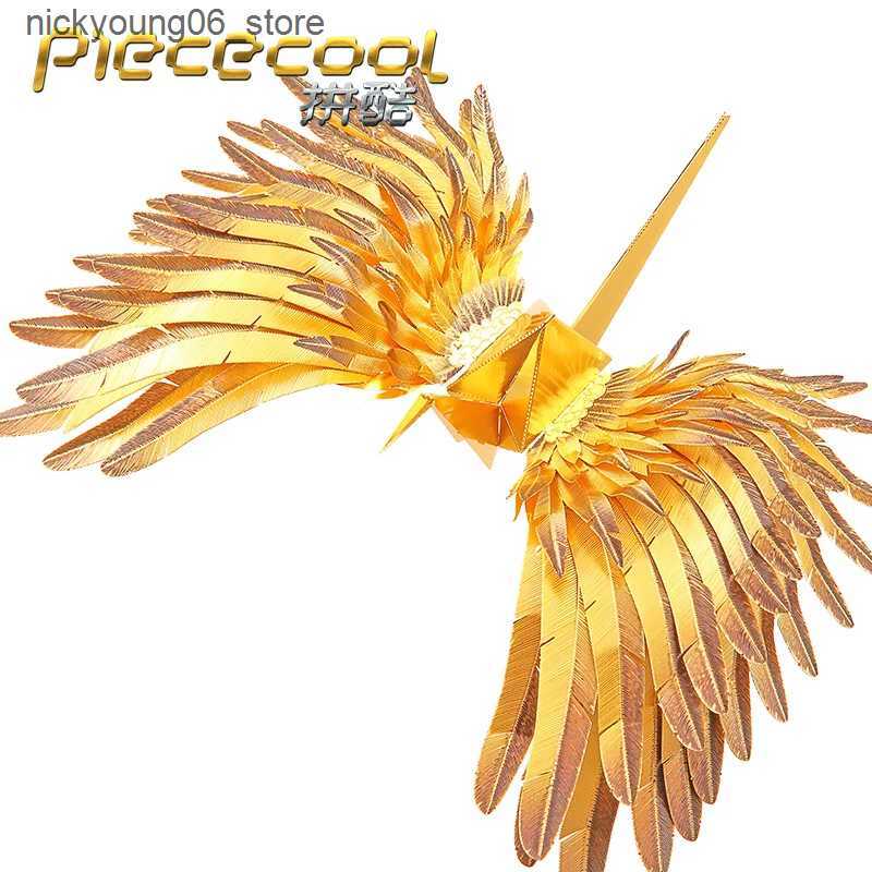 3D Puzzles 2018 Piececool 3D Metal Puzzle gold and black Lucky Crane DIY Laser Cut Puzzles Jigsaw Model For Adult Kids Educational Toys L240910