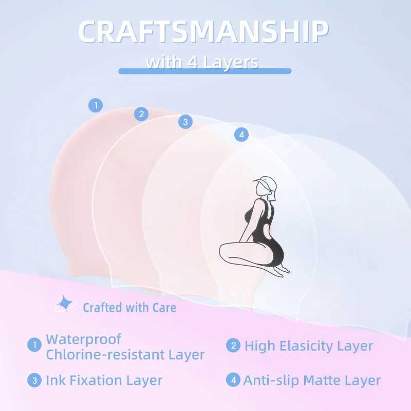 Swimming cap adult fashionable swimming cap for swimming pool CL241009