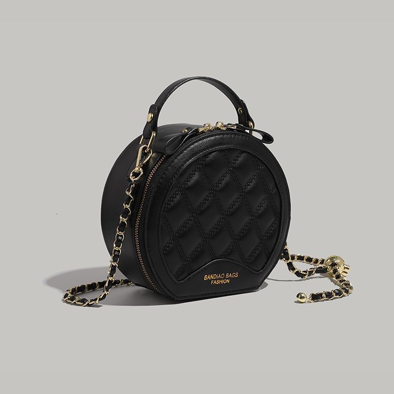 2025NEW Designer trend bag with high end texture for women fashion new fashionable handheld small round autumn chain shoulder crossbody