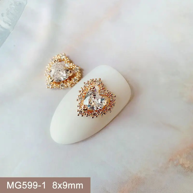 10 pieces of MG204 Christmas earrings granite zircon nails art crystal jewelry rhinestone nail accessories decorative charm 241008