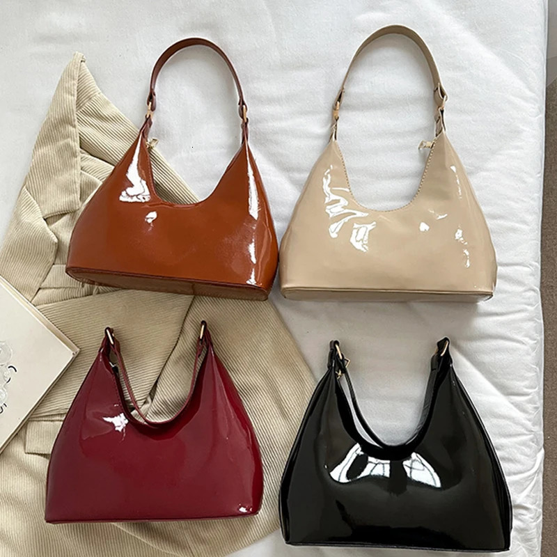 Fashionable lightweight luxurious glossy single shoulder handheld lingerie womens bag 241008