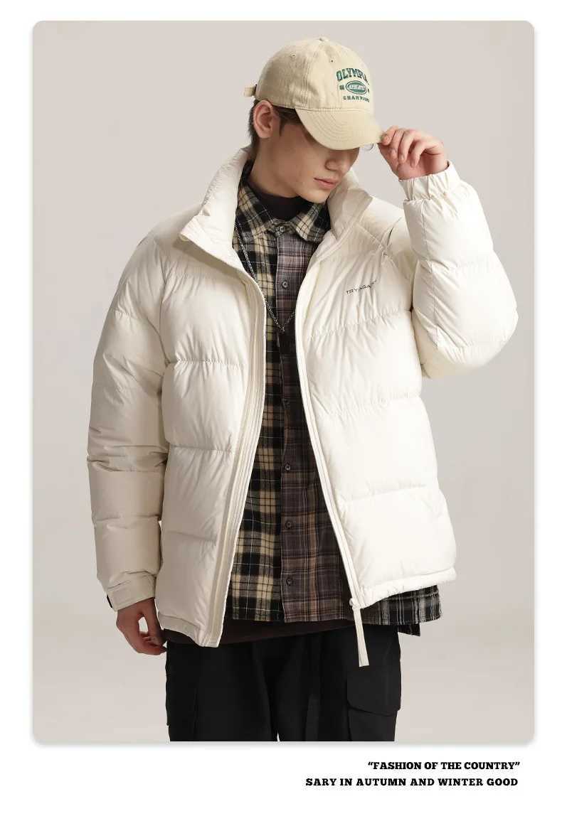 Trendy brand new product 90 down jacket winter new product thickened and warm three proof short bread jacket LX241009